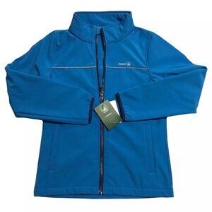 Kamik Youth Boys/Girls Soft Shell Jacket Size 12 Blue Stretchy Reflective Accent